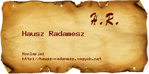 Hausz Radamesz névjegykártya